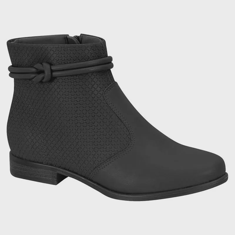 Bota Feminina Cano Curto Preto Moleca 5335.110