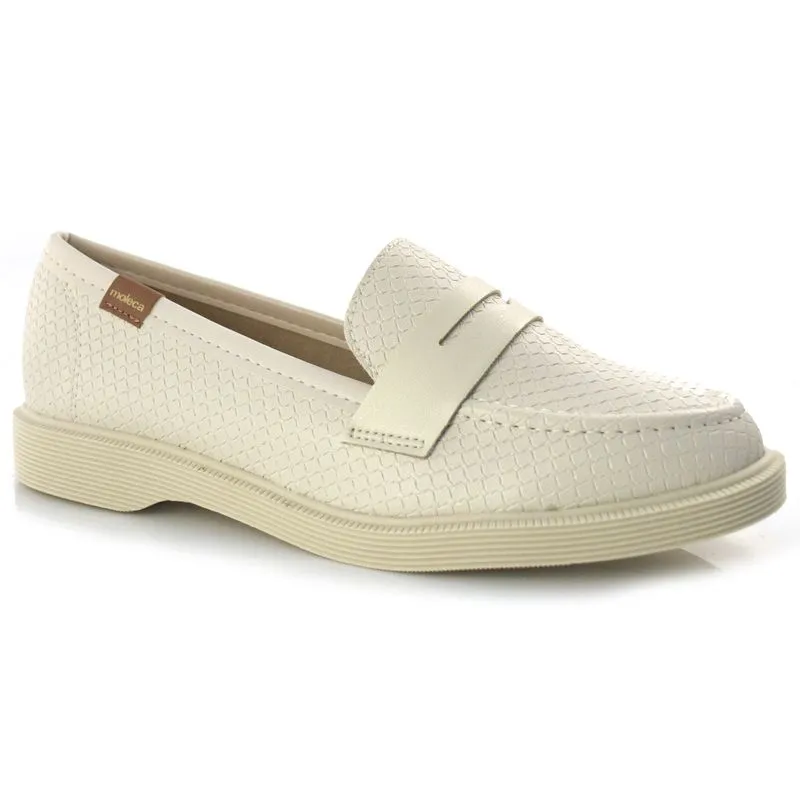 Mocassim Feminino Moleca Off White 5666.105.25552 36