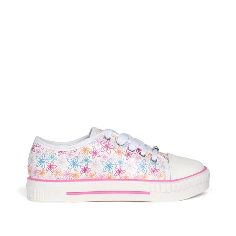 Tênis Infantil Molekinha Floral Branco/rosa - 27