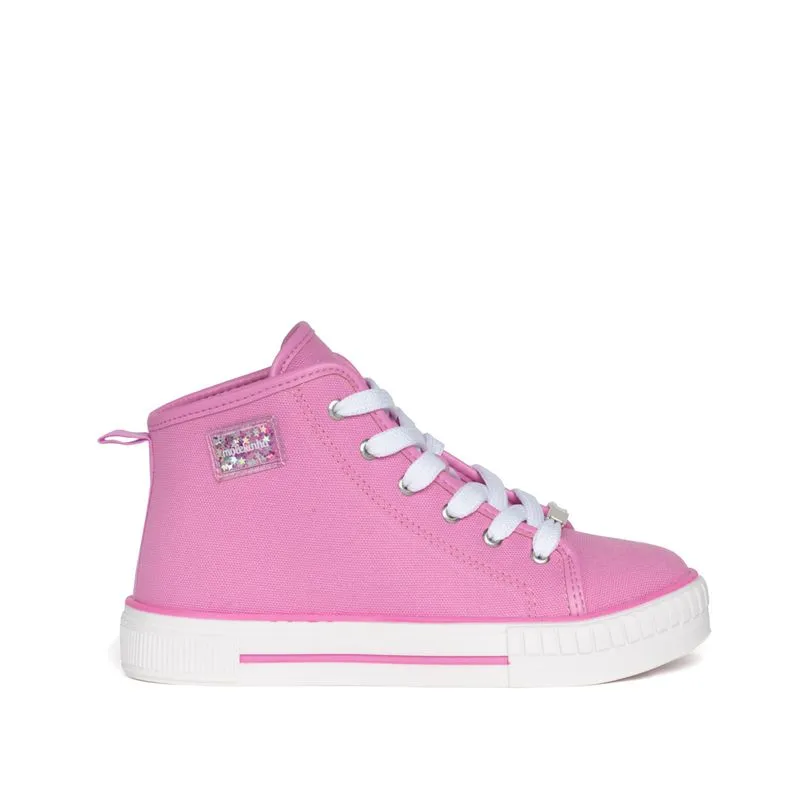 Tênis Infantil Molekinha Cano Médio Lona Rosa - 28