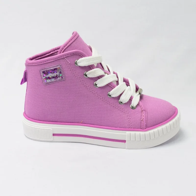 Tênis Molekinha 2565.102.18923.88353 Lona Rosa