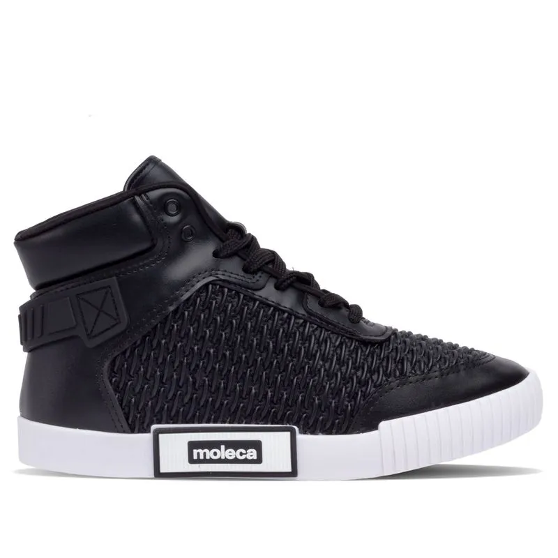 Tênis Feminino Moleca Cano Médio Com Textura Preto - 38