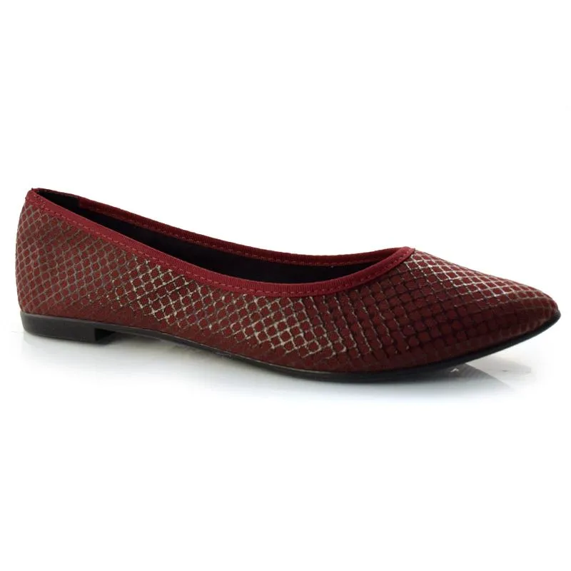 Sapatilha Feminina de Bico Fino Moleca Vermelho 5727.100.25659 35