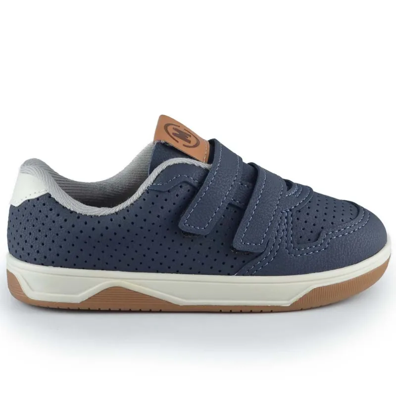 Sapatênis Infantil Molekinho Masculino Fechamento com Velcro 2623.102 14909 NP MARINHO/BCO 22