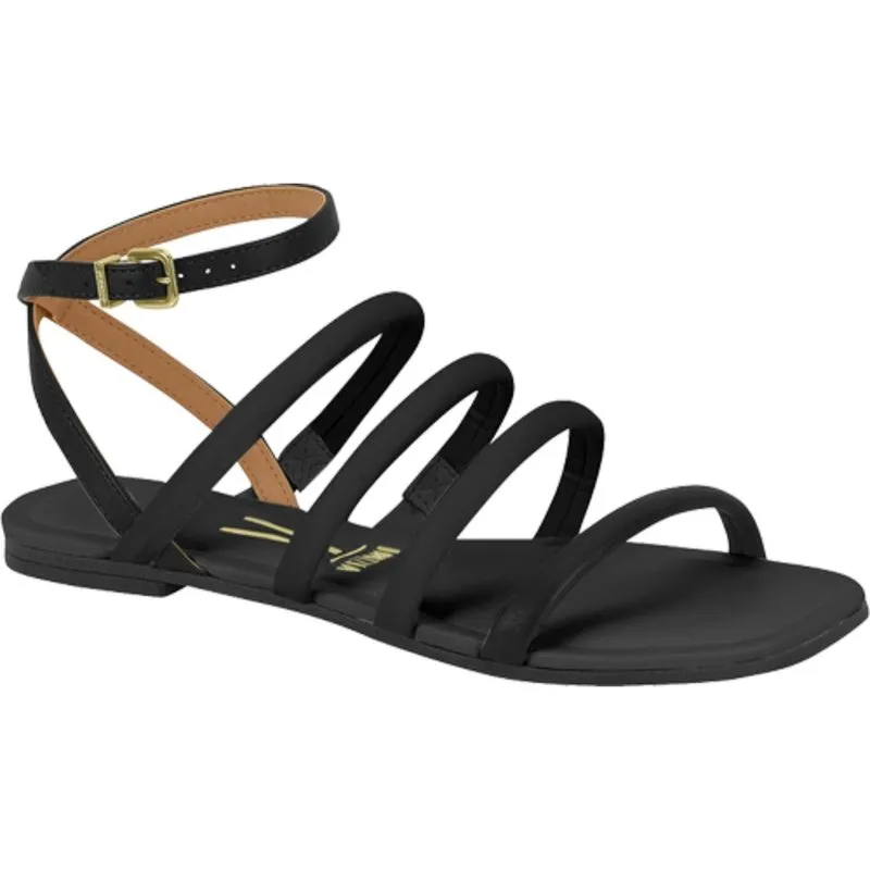 Sandália rasteira feminina vizzano 6447.208 multi tiras super confortável