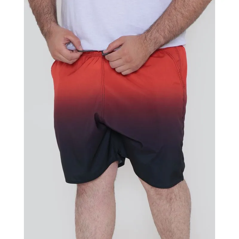 Bermuda Masculina Plus Size Surf Degradê Laranja G3