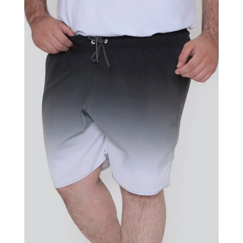 Bermuda Plus Size Masculino Degradê Cinza Preta G1