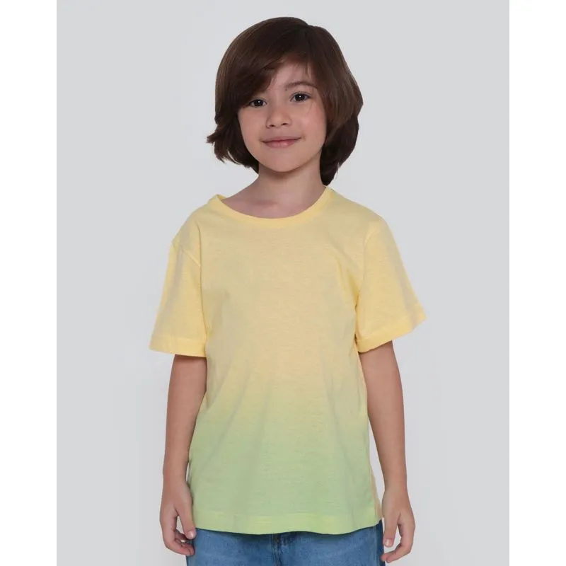 Camiseta Infantil Degradê Amarela 6