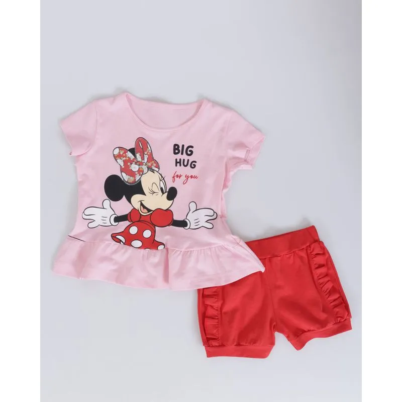 Conjunto Bebê Disney Minnie Rosa 2