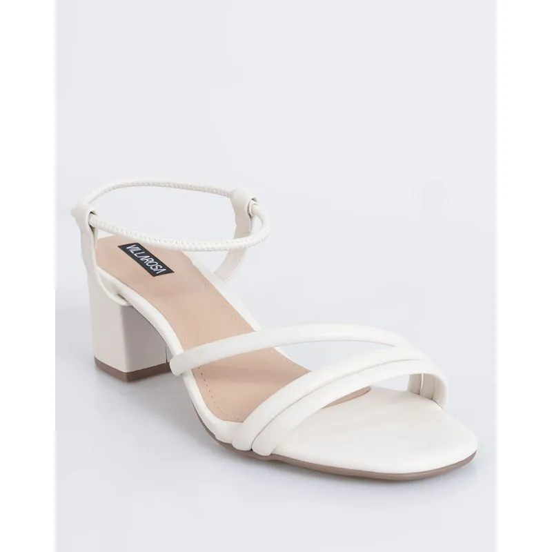 Sandália Feminina Salto Bloco Villarosa Off White 36