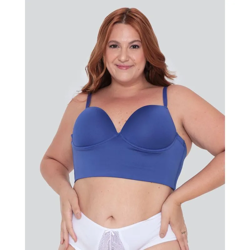 Sutiã Feminino Plus Size Top Bojo Azul 46