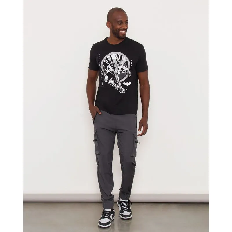 Calça Masculina Jogger Bolso Cargo Cinza M