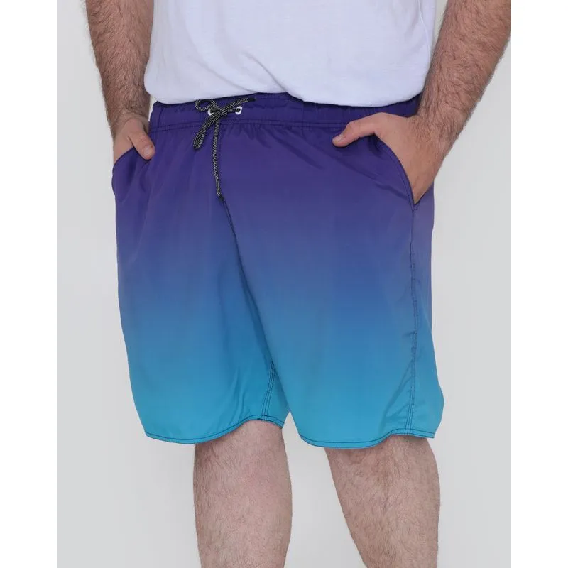 Bermuda Masculina Plus Size Surf Degradê Roxo G2