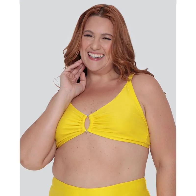 Biquíni Plus Size Feminino Top Amarelo P