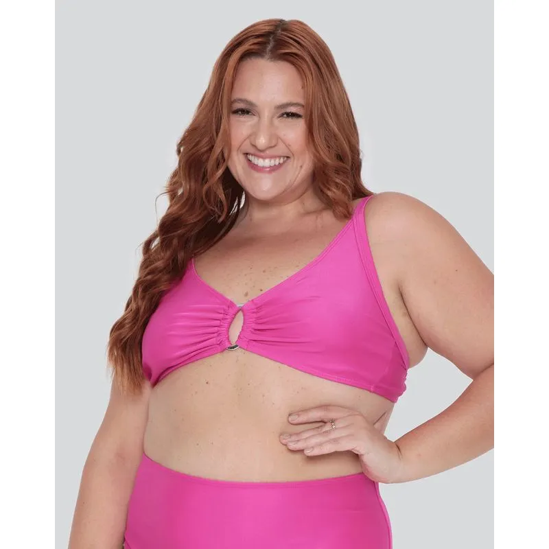 Biquíni Plus Size Feminino Top Rosa P