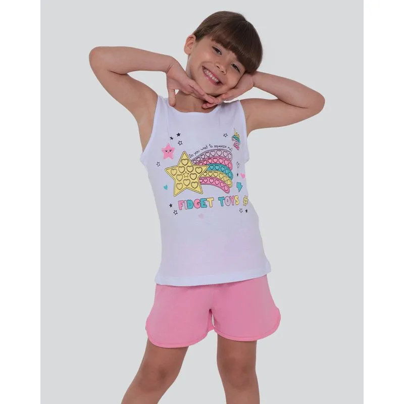 Pijama Infantil Estampa Pop It Branco 10