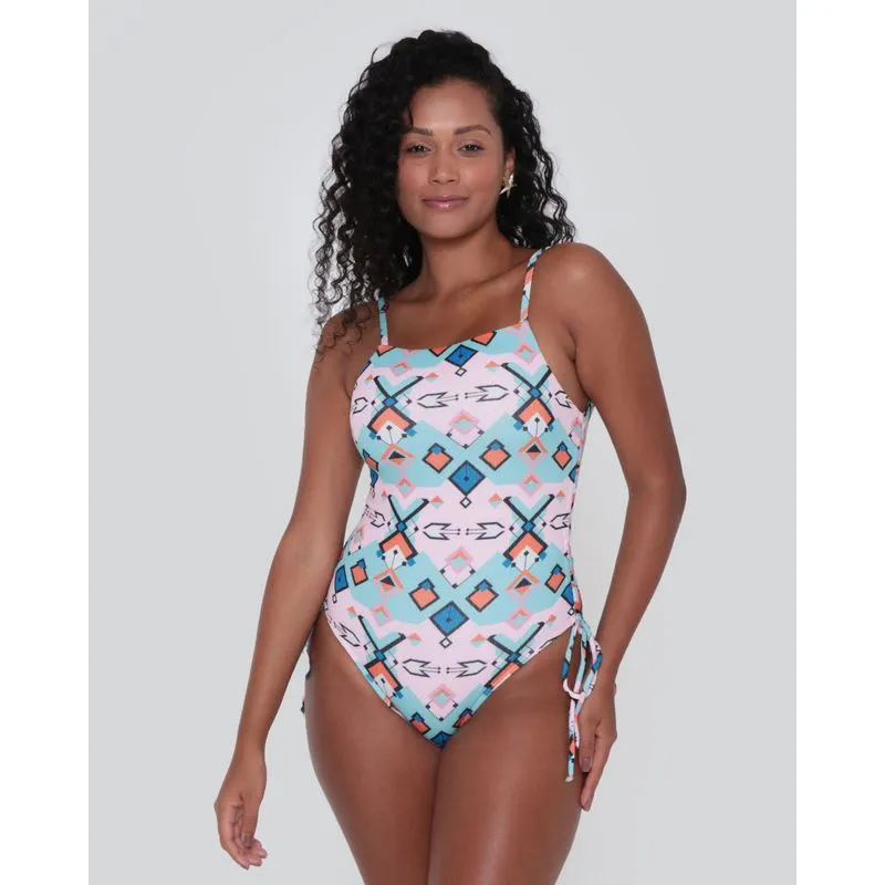Maiô Coulisse Lateral Estampado Rosa M