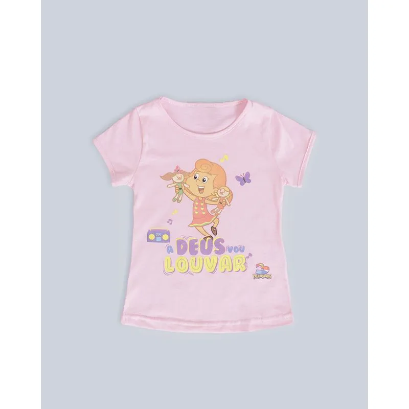 Blusa Bebê Estampa 3 Palavrinhas Rosa Claro 1