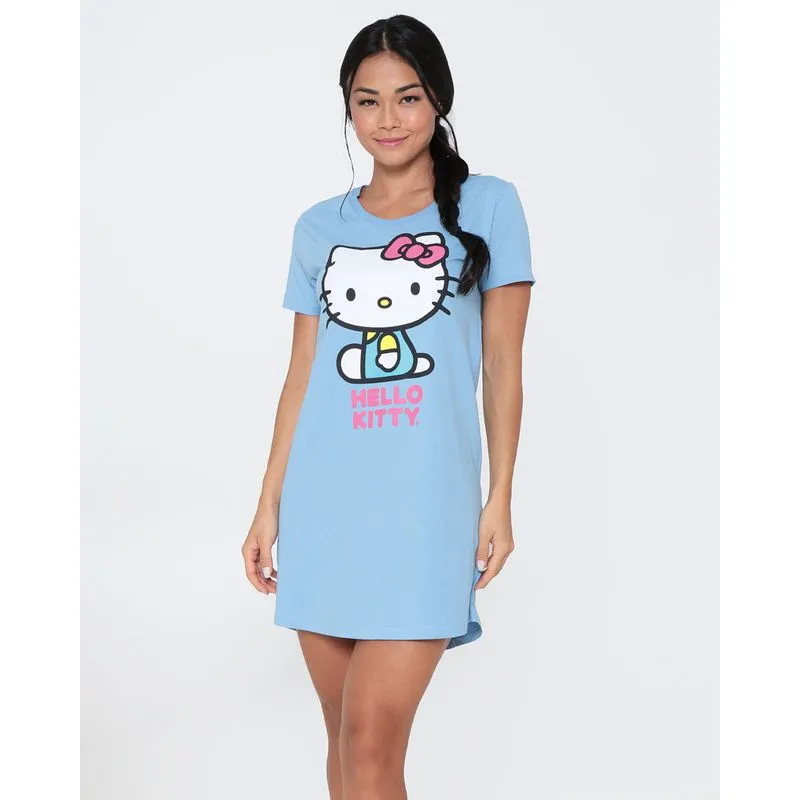 Camisola Feminina Estampa Hello Kitty Azul P