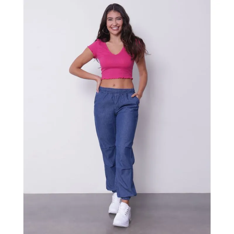 Calça Jeans Feminina Parachute Azul 40