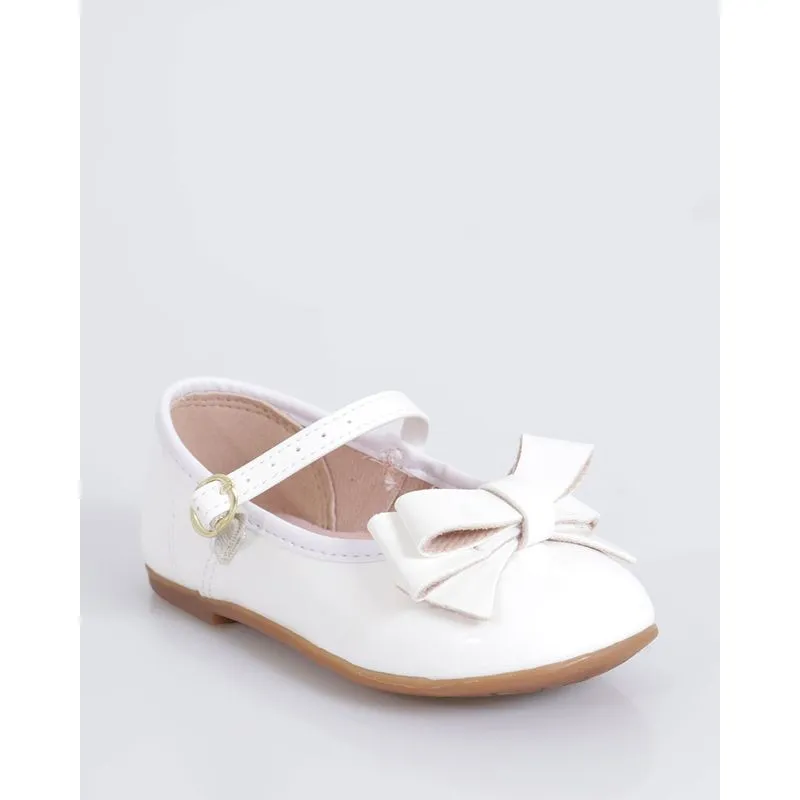 Sapatilha Bebê Boneca Laço Molekinha Branco 20