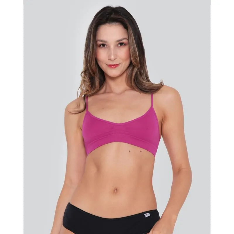 Sutiã Top Feminino Sem Costura Rosa G