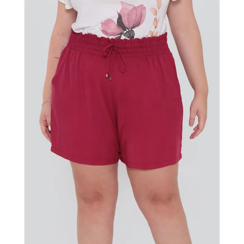 Short Plus Size Viscose Rosa Escuro G1