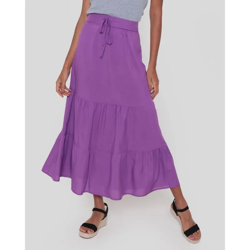 Saia Viscose Feminina Três Marias Midi Roxo 40