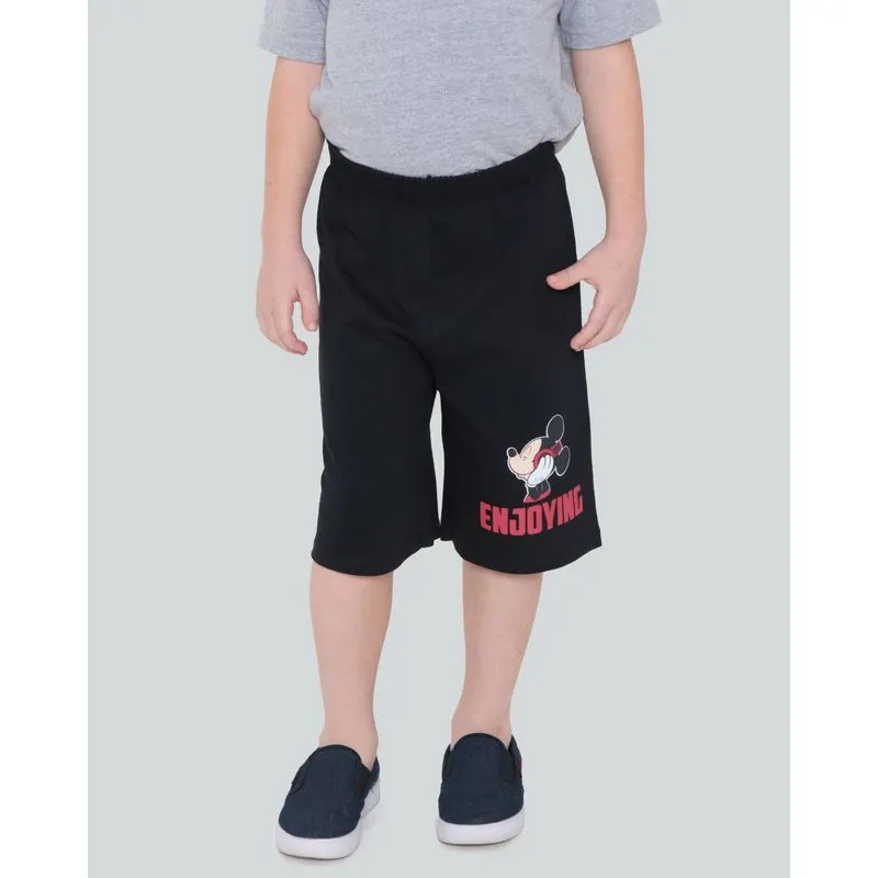 Bermuda Infantil Moletinho Mickey Disney Preta 6