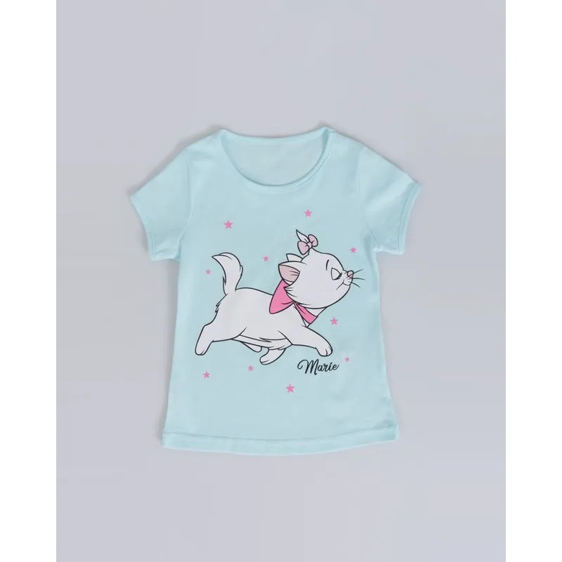 Blusa Bebê Estampa Marie Disney Azul Claro 3