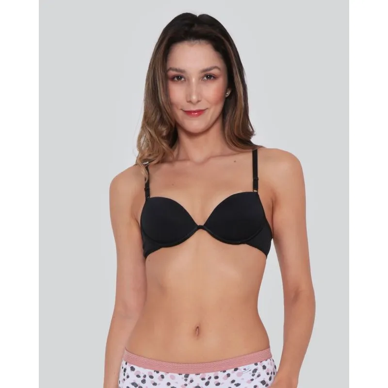 Sutiã Feminino Push Up Com Bojo Preto 46