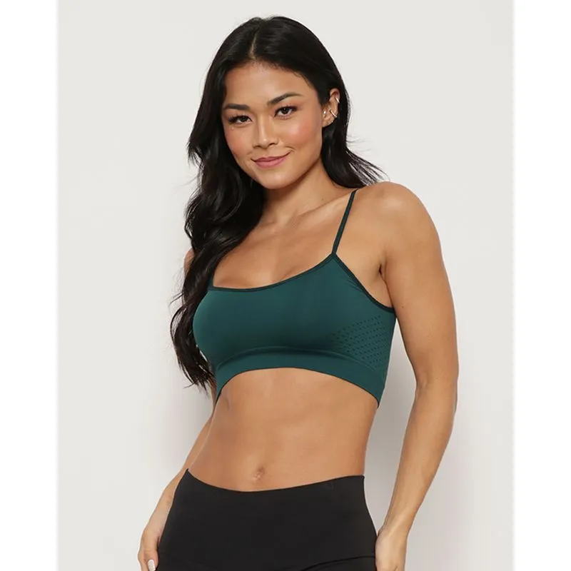 Sutiã Top Feminino Alcinha Sem Bojo Verde M