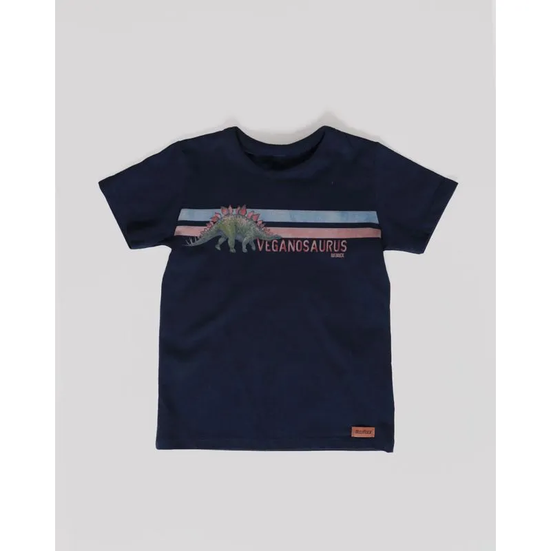 Camiseta Bebê Estampa Dinossauro Azul Marinho 3