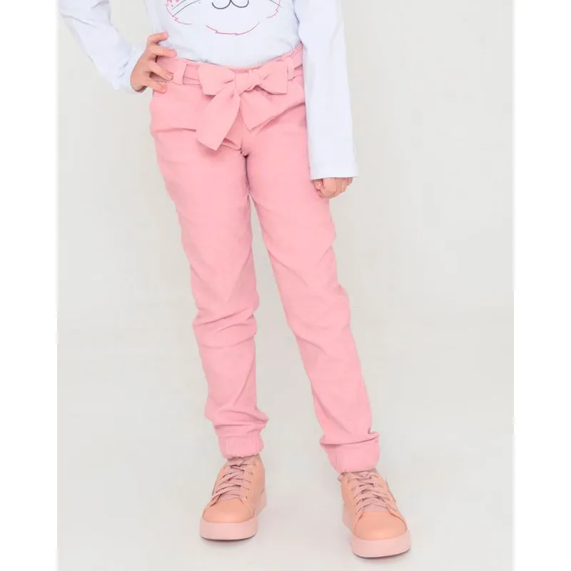 Calça Infantil Bengaline Clochard Jogger Rosa Claro 39321000114142UN