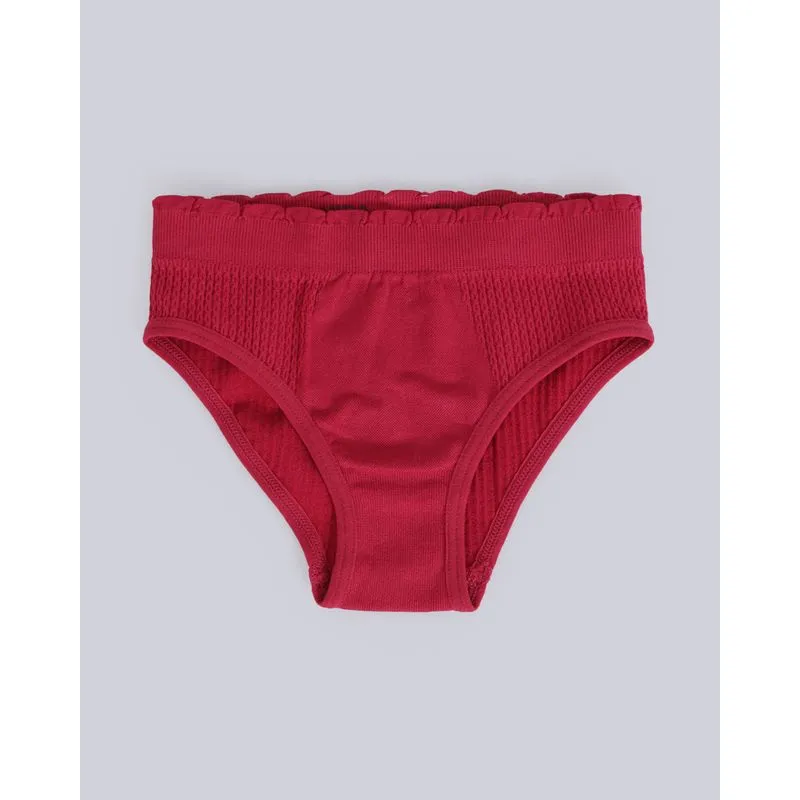 Calcinha Bebê Sem Costura Tanga Vermelha P