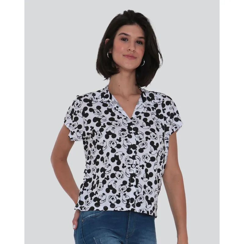 Camisa Feminina Mickey Disney Branca G