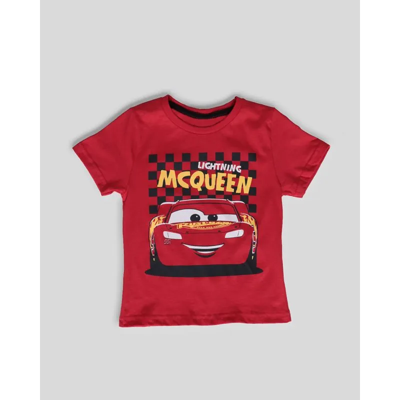 Camiseta Bebê Algodão Disney Relâmpago MCQueen Vermelha 2