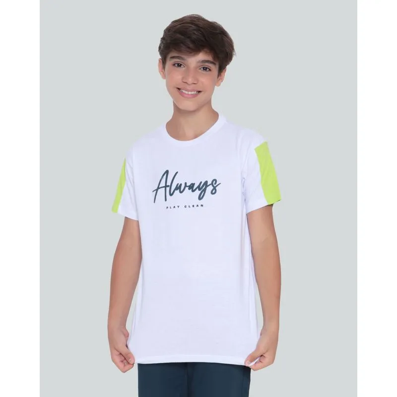 Camiseta Juvenil Estampada Branca 16