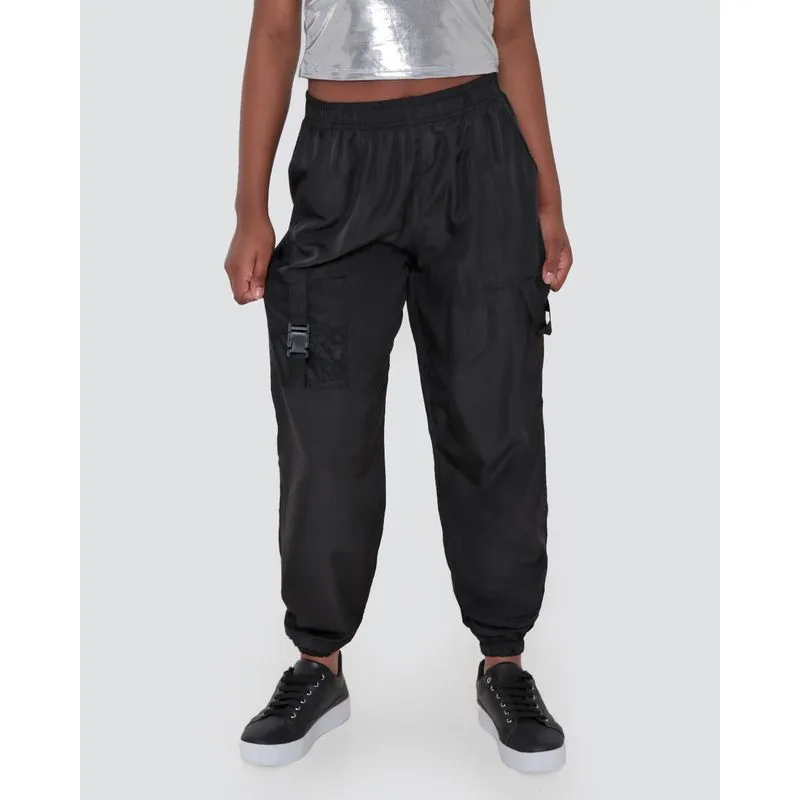 Calça Juvenil Jogger Bolso Cargo Preto 14