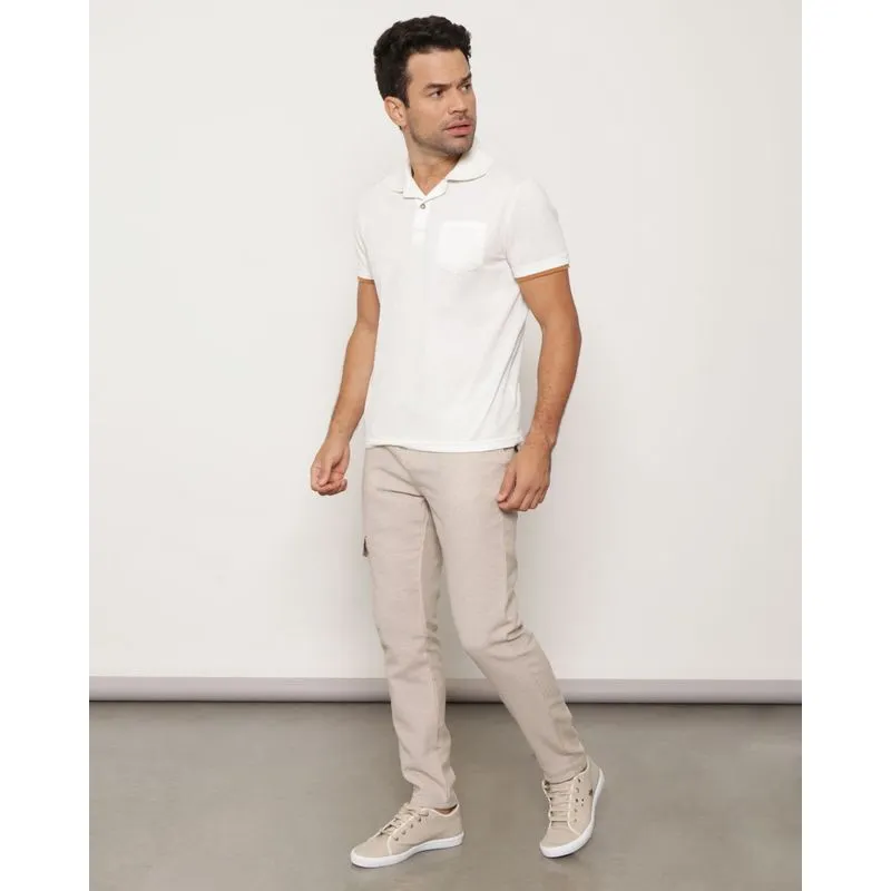 Calça Masculina Vizzy Cargo Bege 36