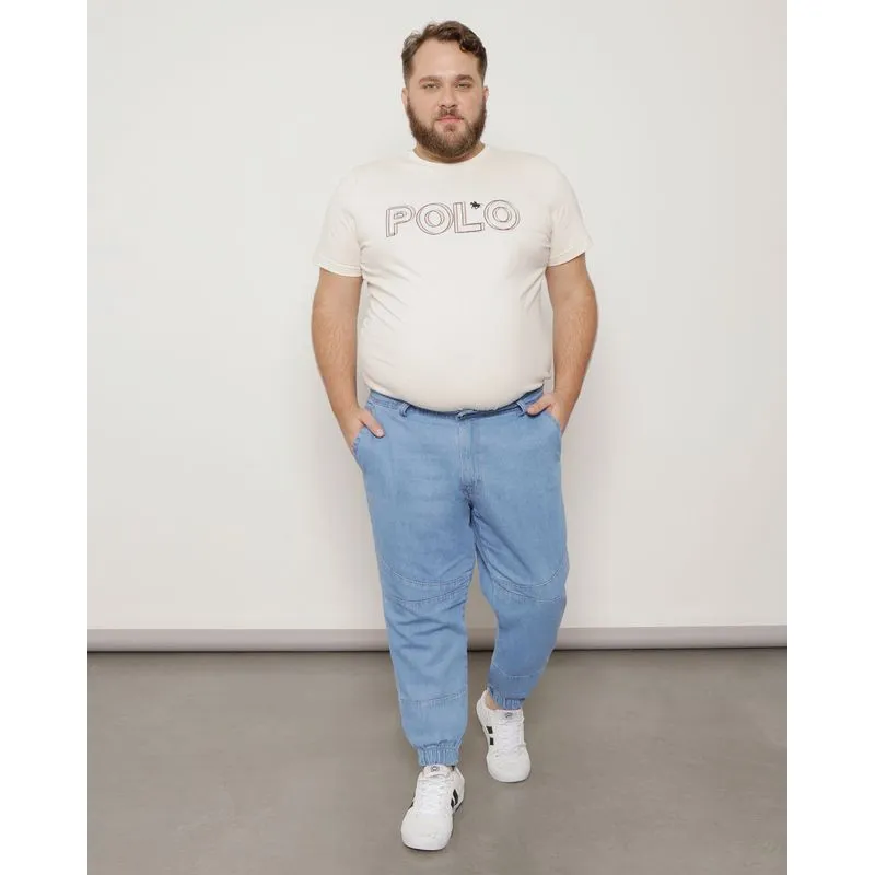 Calça Jeans Plus Size Masculina Vizzy Jogger Azul 56