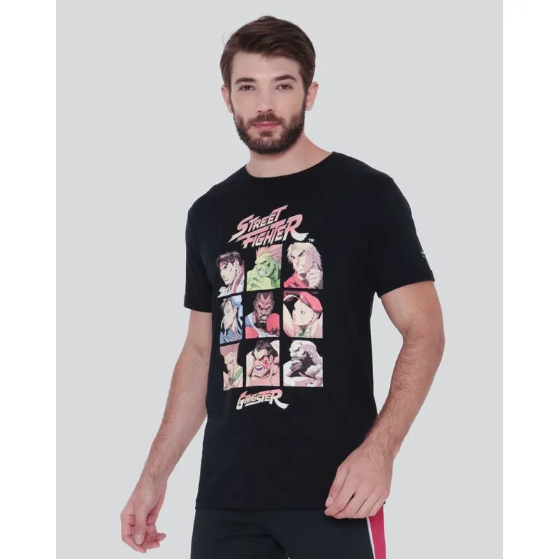 Camiseta Masculina Street Fighter Gangster Preta P