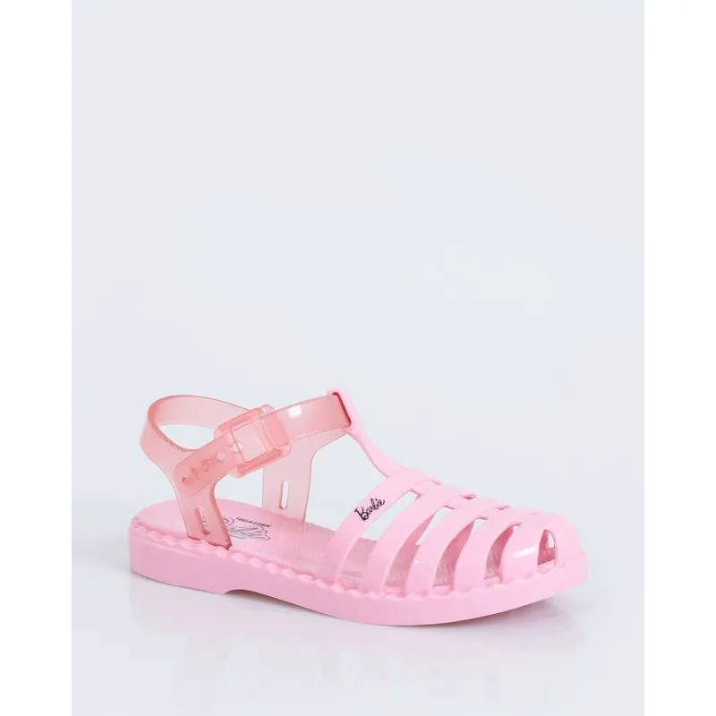 Sandália Infantil Aranha Barbie Grendene Kids Rosa Claro 31