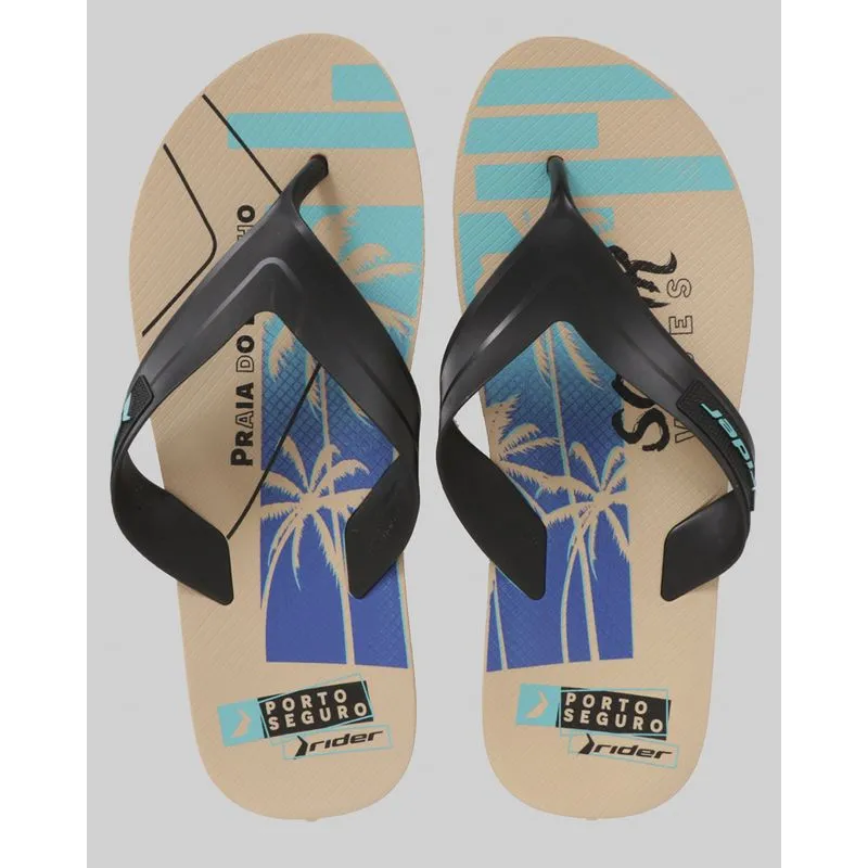 Chinelo Rider Masculino Strike Beach Estampado Bege Claro 37/38