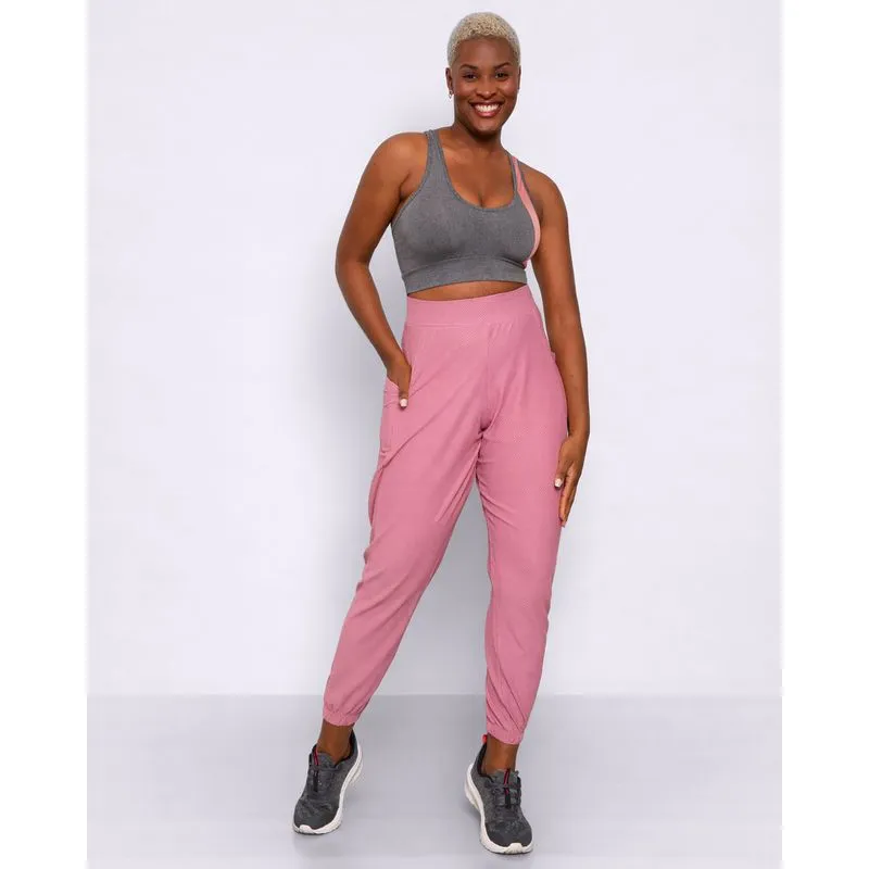 Calça Feminina Jogger Fitness Texturiza Rosa M
