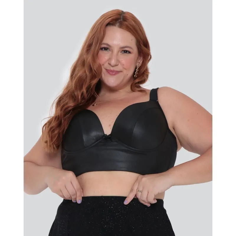 Sutiã Feminino Plus Size Top Bojo Preto 50
