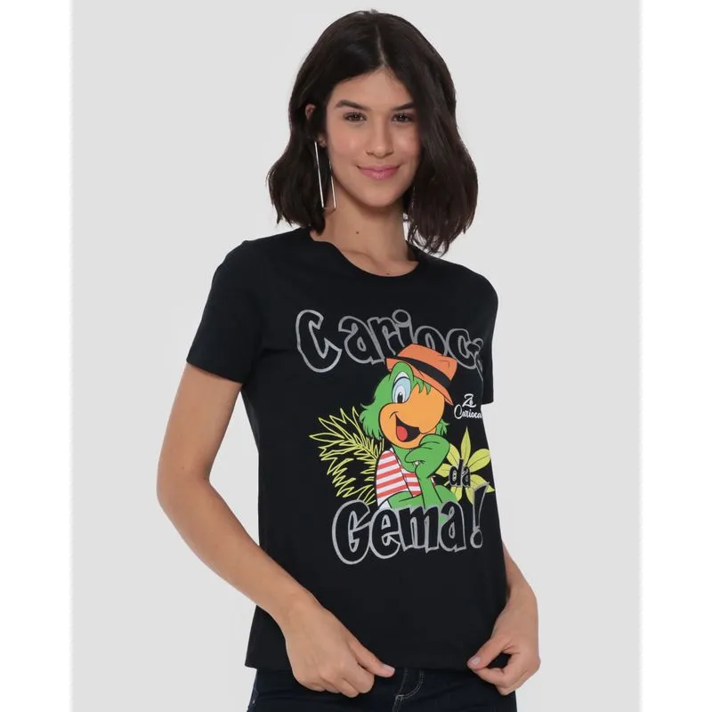 Camiseta Feminina Zé Carioca Disney Preta M