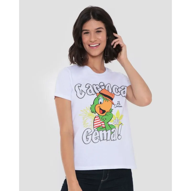 Camiseta Feminina Zé Carioca Disney Branca P