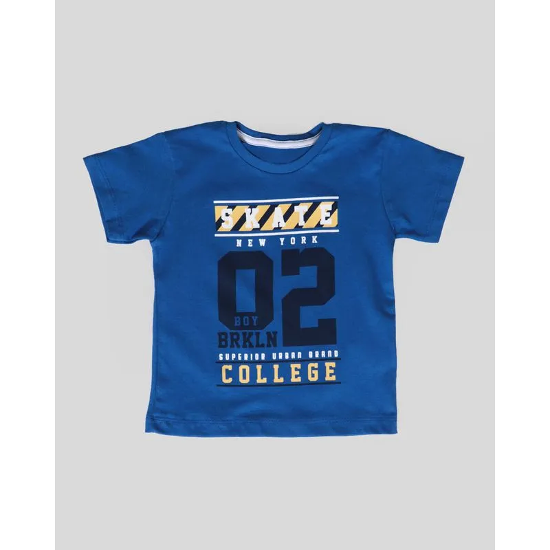 Camiseta Bebê Estampa Skate Azul 3