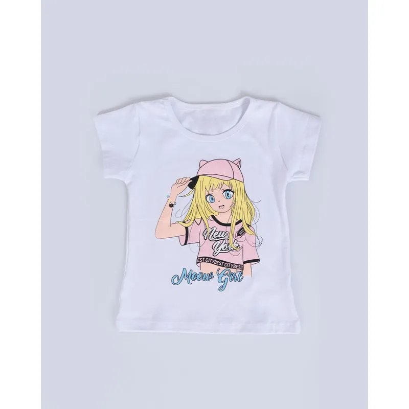 Blusa Bebê Estampa Anime Branca 3